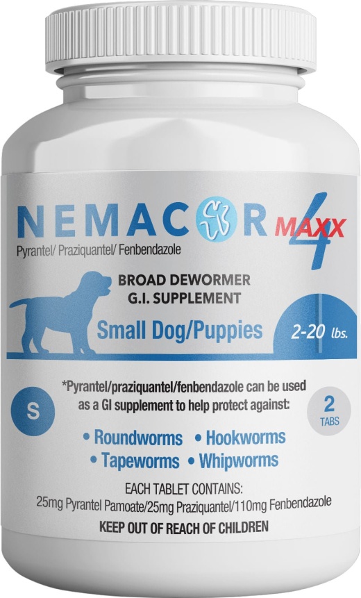 Nemacor Maxx 4 For Dogs - The Ultimate GI Supplement for a Worm-Free Life