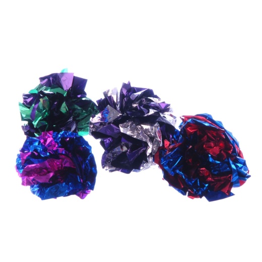 Mylar Crackle Balls Cat Toys - 4 Pack