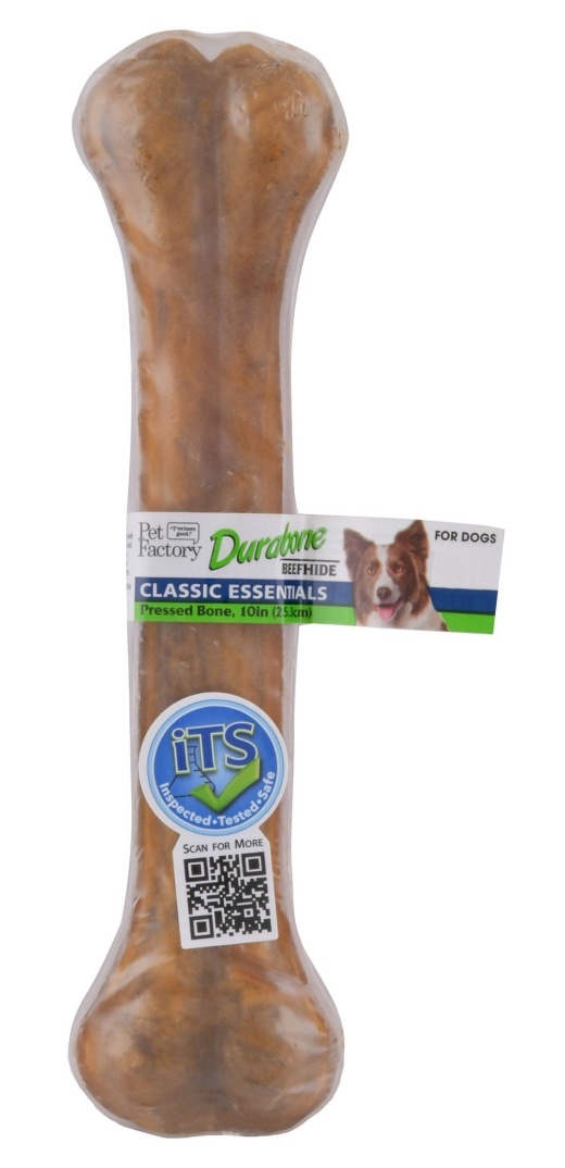 10" Natural Pressed Rawhide Bone