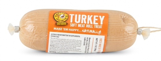 Happy Howie's Gourmet Meat Roll, Turkey Flavor - 100% Natural Dog Treats for Training and Spoiling