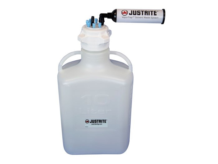 10 Liter Hdpe Carboy With Filter Kit, Vaportrap™, 6 Ports 1/8" Tubing