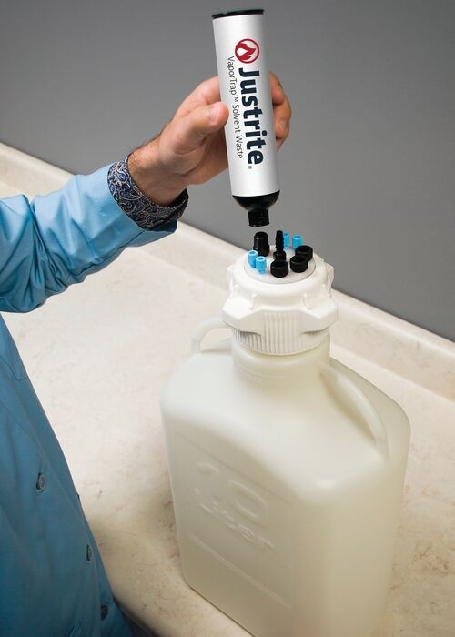 10 Liter Hdpe Carboy With Filter Kit, Vaportrap™, 4 Ports 1/8" Tubing