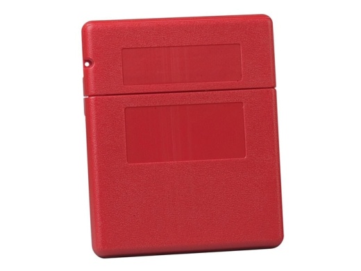 Document Storage Box for SDS, Medium-Sized, Lockable Flip-Top, Single Pack, Plastic, Red