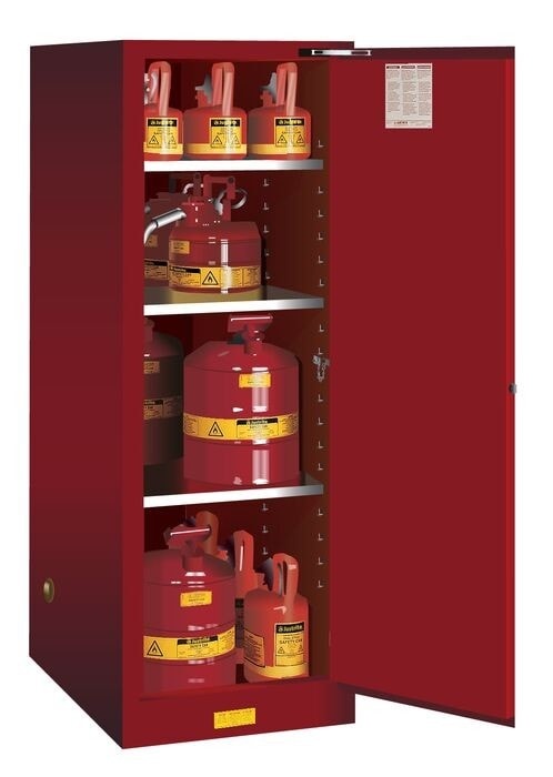 54 Gallon, 3 Shelves, 1 Door, Self Close, Flammable Cabinet