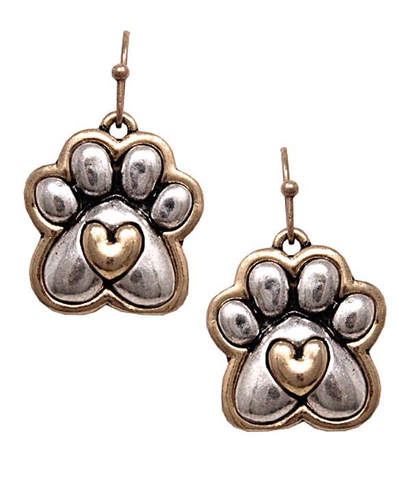 Pet Lovers Paw Print Earring