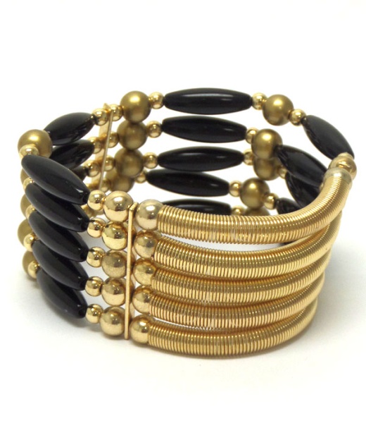 Five Layers of Beads with Spring Bracelet