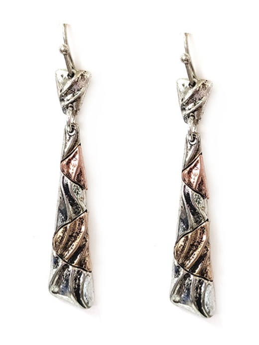 Vintage Metal Bar Drop Earrings