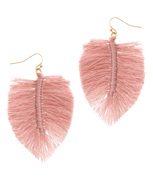 Thread Monstera Leaf Earring Wholesale - Metal Alloy Jewelry at Its Best