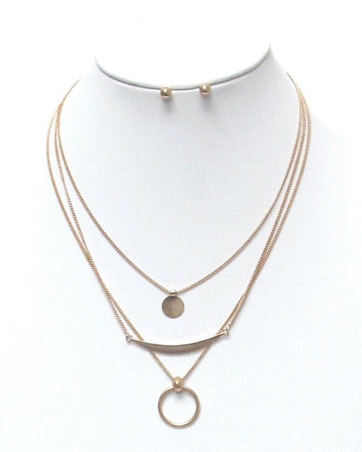 Layered Chain Necklace Set