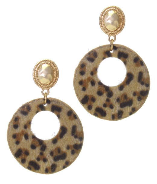 Animal Print Ring Fur Earring