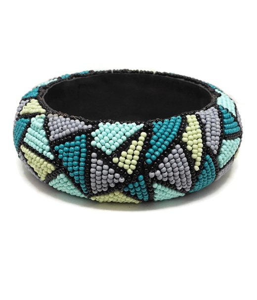 Multi Seedbead Mix Bangle Bracelet