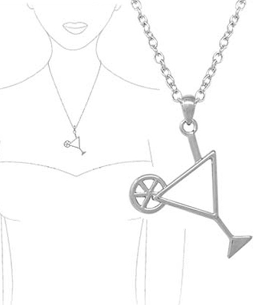 Wholesale Metal Wire Art Pendant Necklace - Cocktail