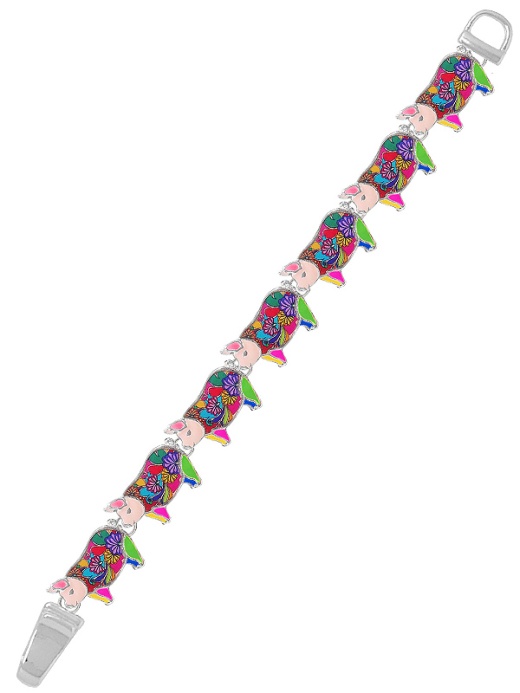 Farm Theme Paint Art Epoxy Magnetic Bracelet - Pig