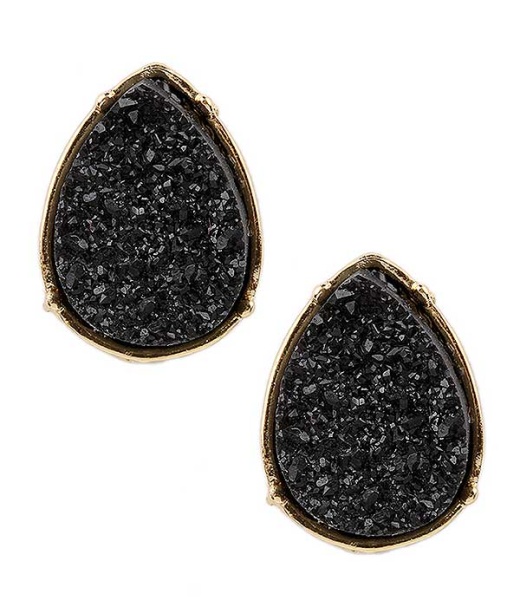 Druzy Teardrop Earring