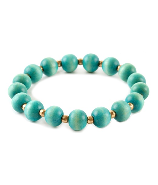 Wholesale Multi Wood Ball Bead Stretch Bracelet