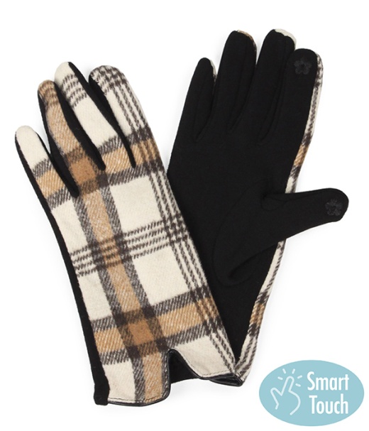 Wholesale Plaid Gloves - 100% Polyester
