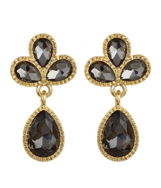 WHOLESALE FACET GLASS TEARDROP EARRING