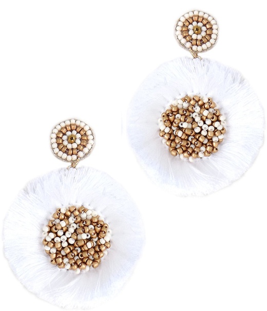 Seedbead And Thread Tassel Earring - Wholesale Fashion Jewelry