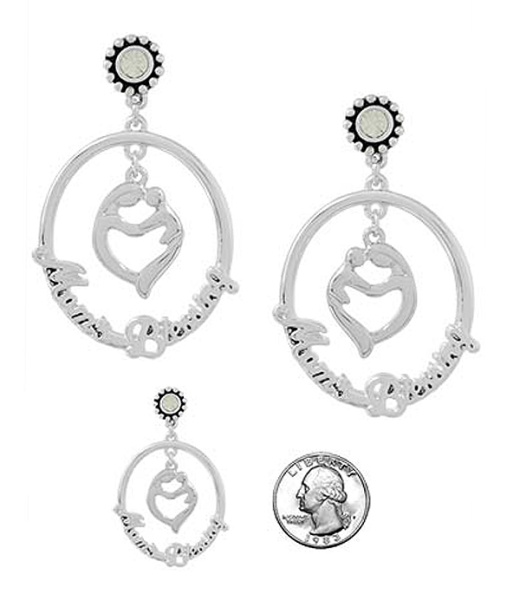 Religious Inspiration Hoop Earring - Moms Blessing