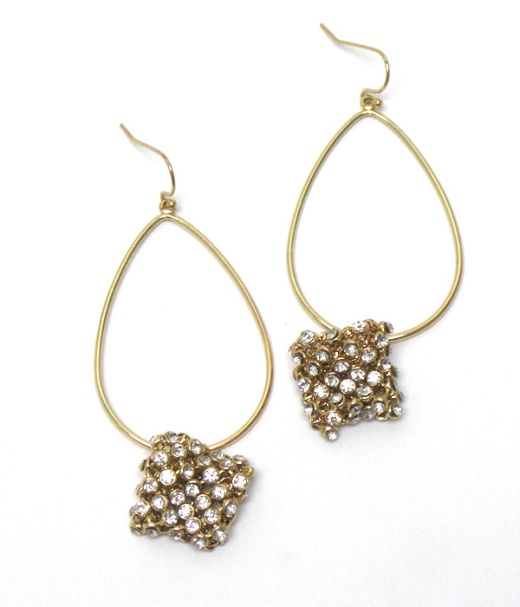 Hoop with Crystals Earring