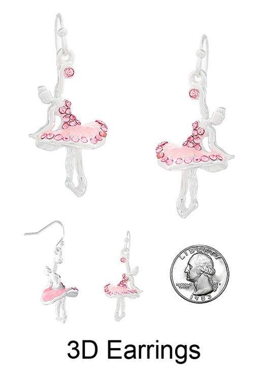 Ballerina Theme 3D Epoxy Earring - Ballerina