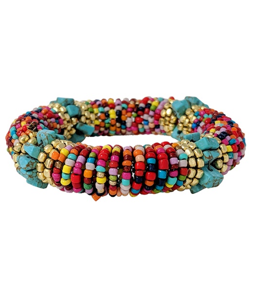Multi Seedbead Stretch Bracelet