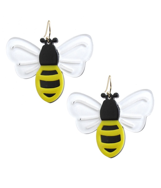 Acrylic Bee Earring