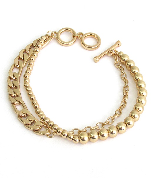 Wholesale Double Chain Bracelet - GD Color