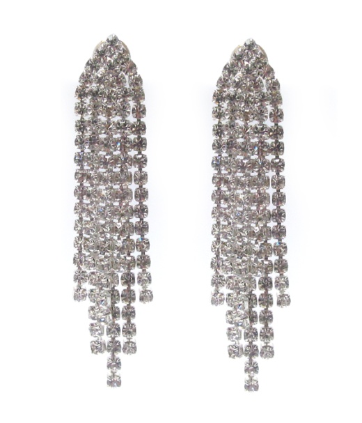 Rhinestone Multi Line Drop Earring