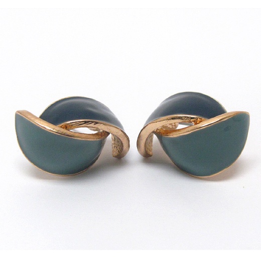 Epoxy Color Metal Petal Earring