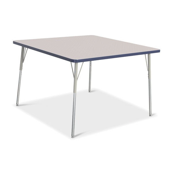 Berries® Square Activity Table - 48" X 48", A-Height - Gray/Navy/Gray