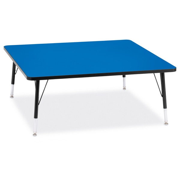Berries® Square Activity Table - 48" X 48", T-Height - Blue/Black/Black