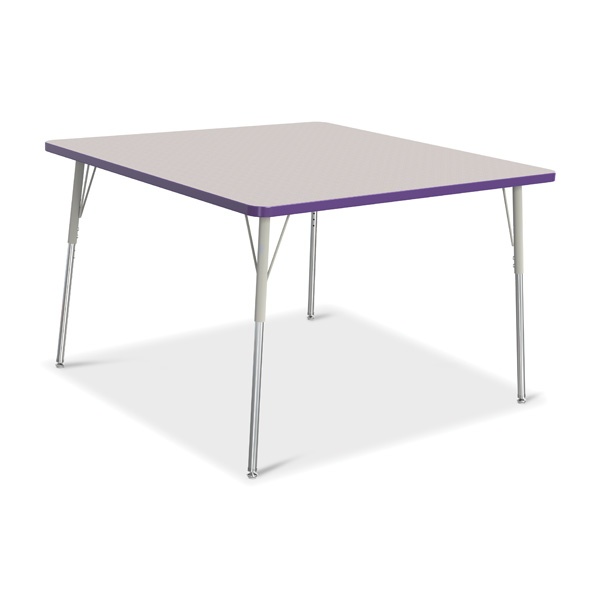 Berries® Square Activity Table - 48" X 48", A-Height - Gray/Purple/Gray