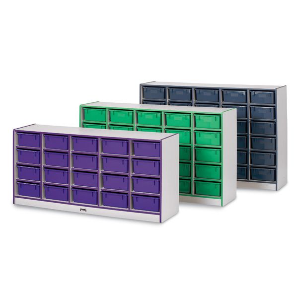 Rainbow Accents® 30 Tub Mobile Storage - With Tubs - Purple