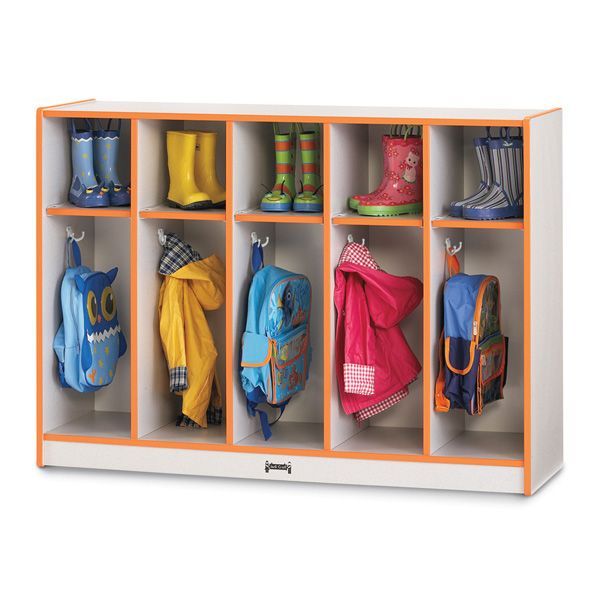 Rainbow Accents® Toddler 5 Section Coat Locker - Orange