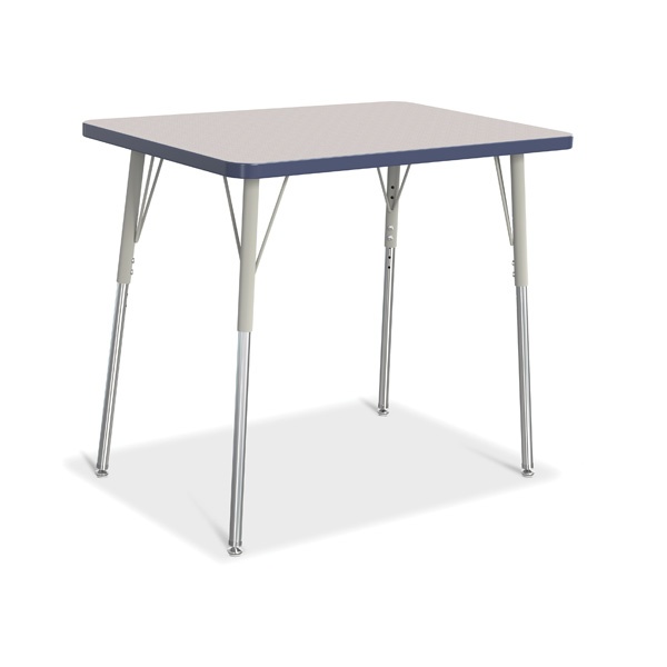 Berries® Rectangle Activity Table - 24" X 36", A-Height - Gray/Navy/Gray