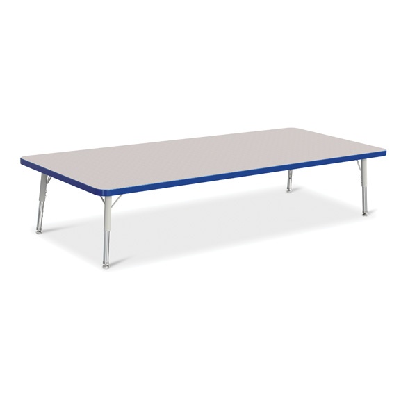 Berries® Rectangle Activity Table - 30" X 72", T-Height - Gray/Blue/Gray
