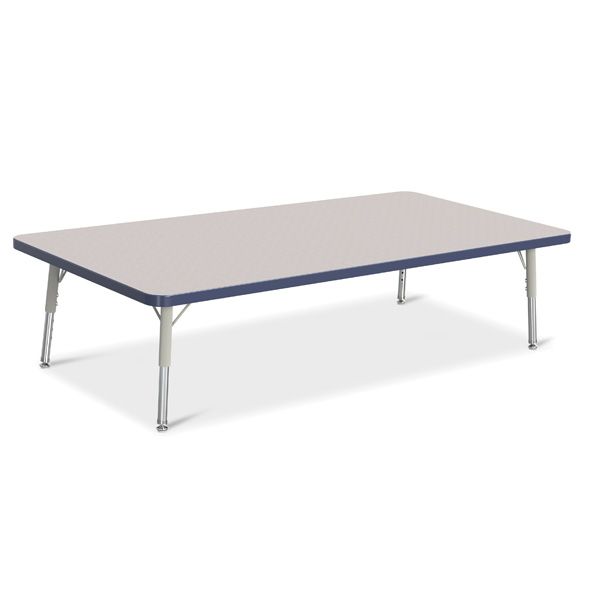 Berries® Rectangle Activity Table - 30" X 60", T-Height - Gray/Navy/Gray