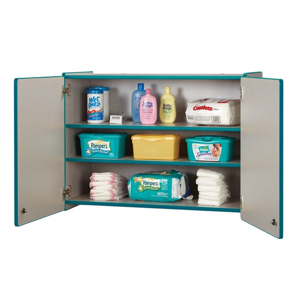 Rainbow Accents® Lockable Wall Cabinet - Teal
