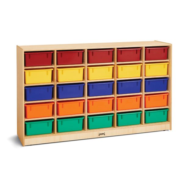 Jonti-Craft® 25 Tub Mobile Storage - With Colored Tubs