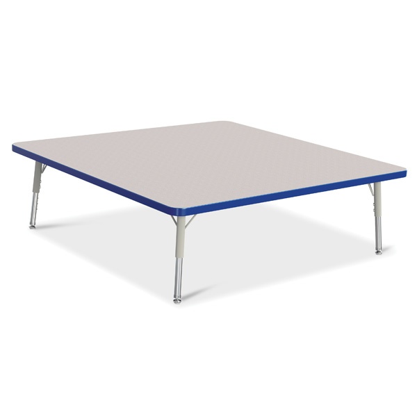 Berries® Square Activity Table - 48" X 48", T-Height - Gray/Blue/Gray