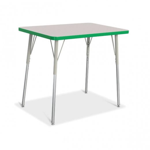 Berries Rectangle Activity Table - 24" X 36", A-Height - Gray/Green/Gray