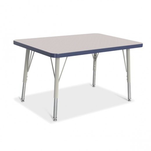 Berries® Rectangle Activity Table - 24" X 36", E-height - Freckled Gray/Navy/Gray