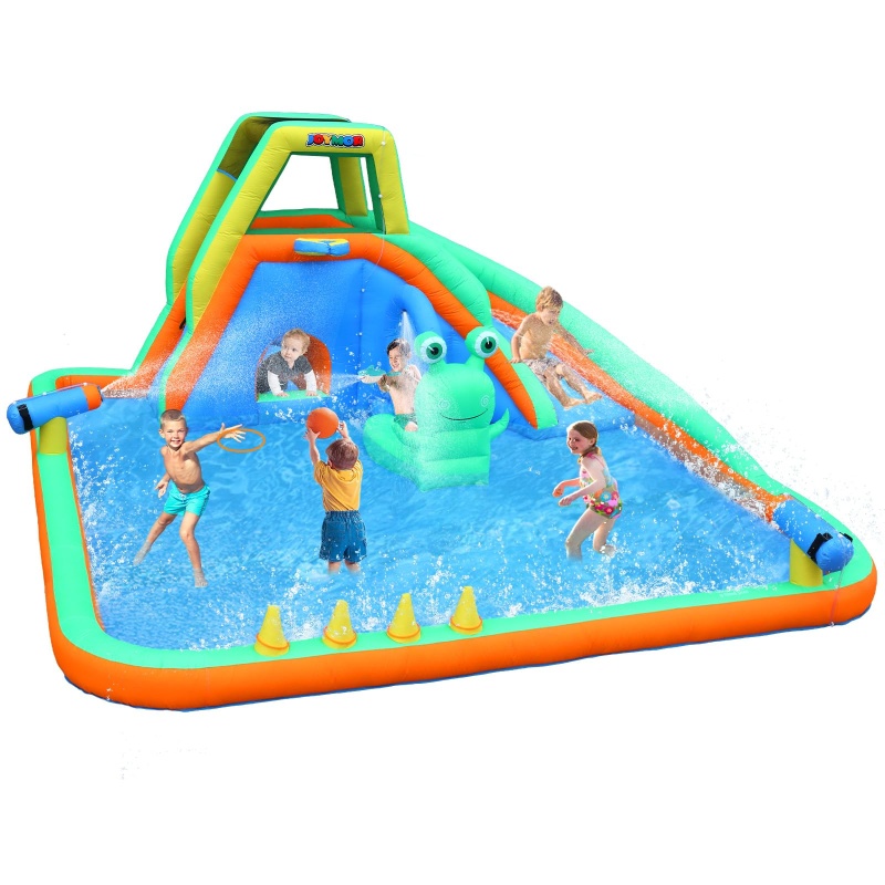 Joymor Frog Inflatable Water Slide For Kids 8 In 1 Backyard Water Park With Blower