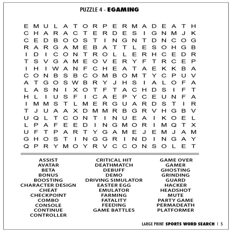 Wholesale Large Print Sports Word Search Puzzle Book Score Big With