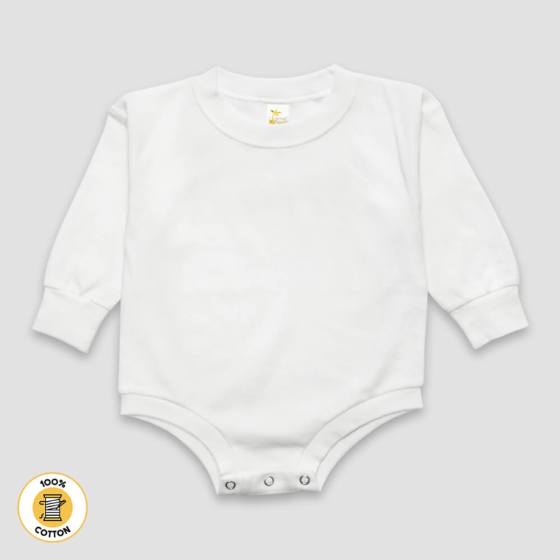 Bubble Romper — White — Premium 100% Cotton