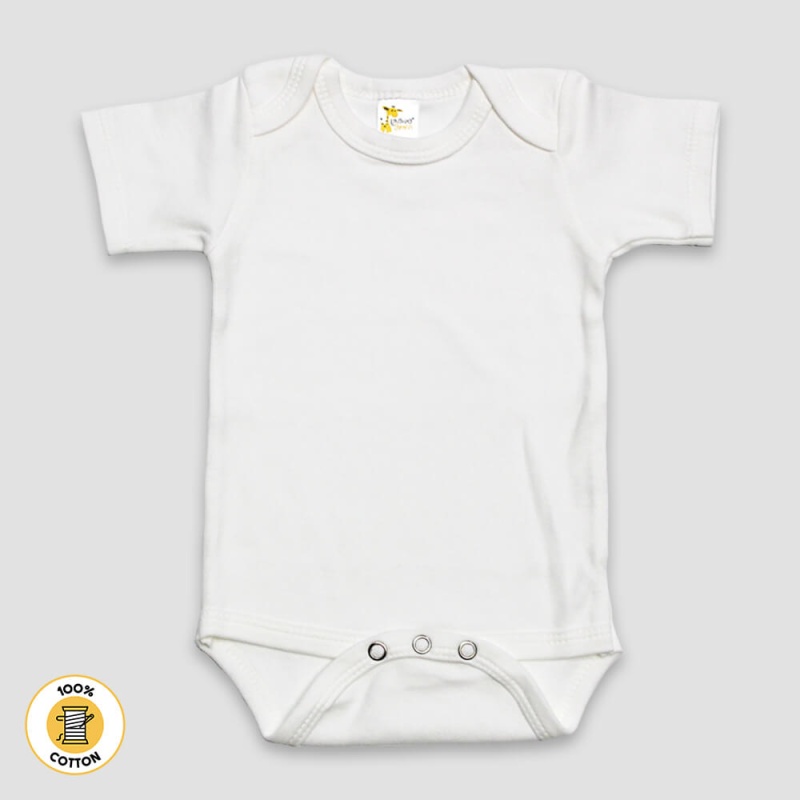 Baby One-Piece Bodysuit Short Sleeve - Premium 100% Cotton