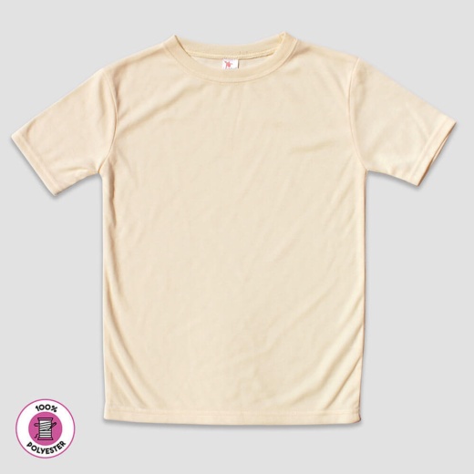 Toddler T-Shirts – 100% Polyester Color: Natural Size: 4t