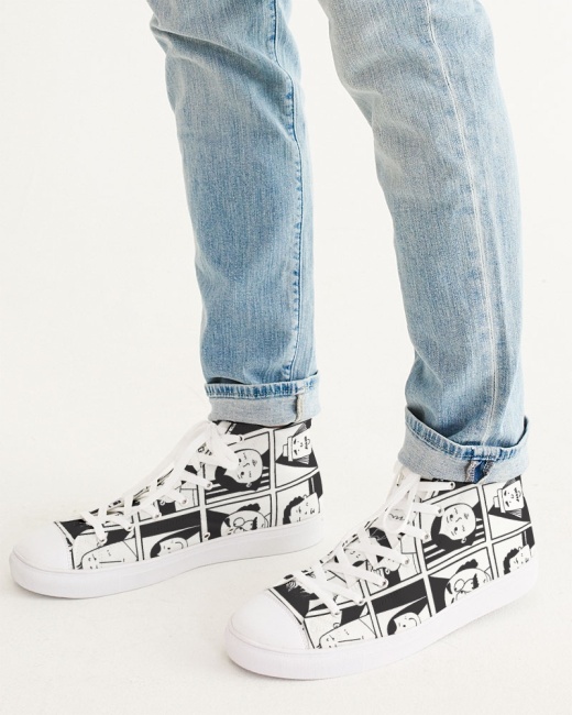 Men's Hightop Canvas Shoe Funny Faces
