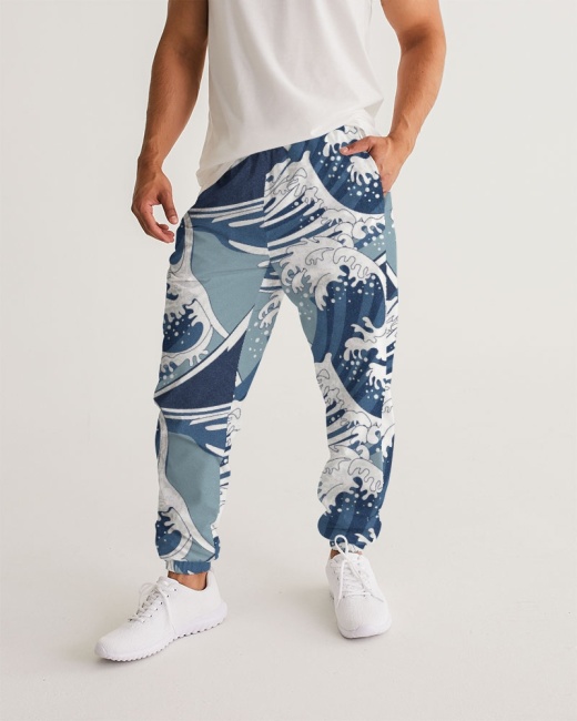 Men's Track Pants Waves Pattern